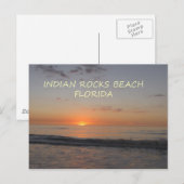 Indian Rocks Beach Florida Sunset Postkarte (Vorne/Hinten)