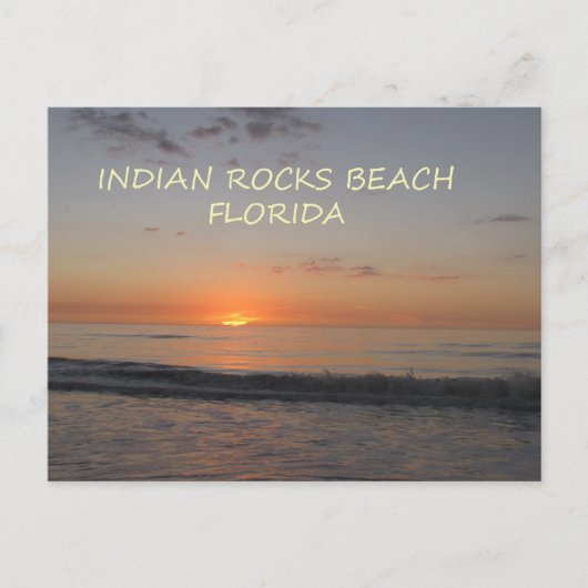 Indian Rocks Beach Florida Sunset Postkarte (Vorderseite)