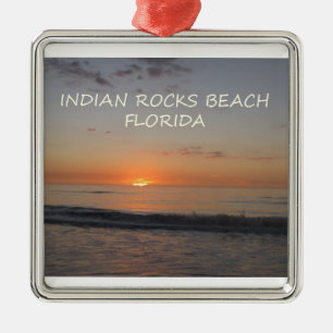Indian Rocks Beach Florida Sunset Silbernes Ornament