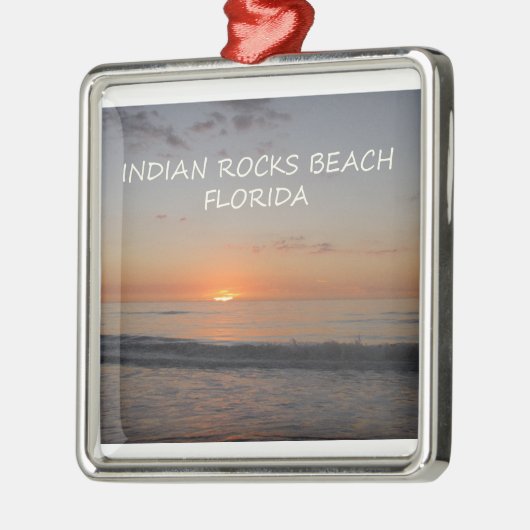 Indian Rocks Beach Florida Sunset Silbernes Ornament (Links)