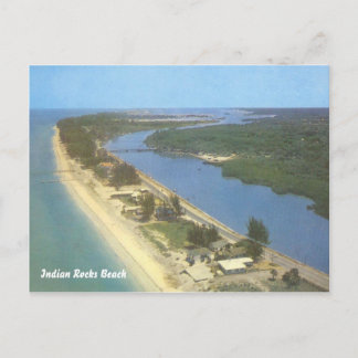 Indian Rocks Beach, Florida, Vintage Strandszene Postkarte