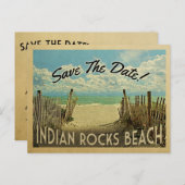 Indian Rocks Beach Save the Date Vintag Ankündigungspostkarte (Vorne/Hinten)