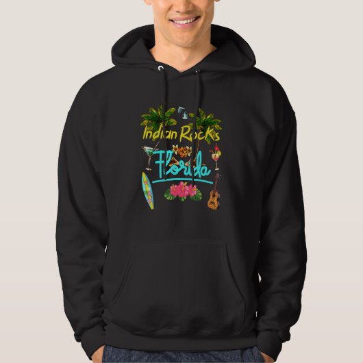 Indian Rocks Florida Beach Summer Palm Sun Set Pal Hoodie (Vorderseite)