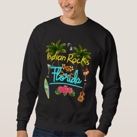 Indian Rocks Florida Beach Summer Palm Sun Set Pal Sweatshirt (Vorderseite)
