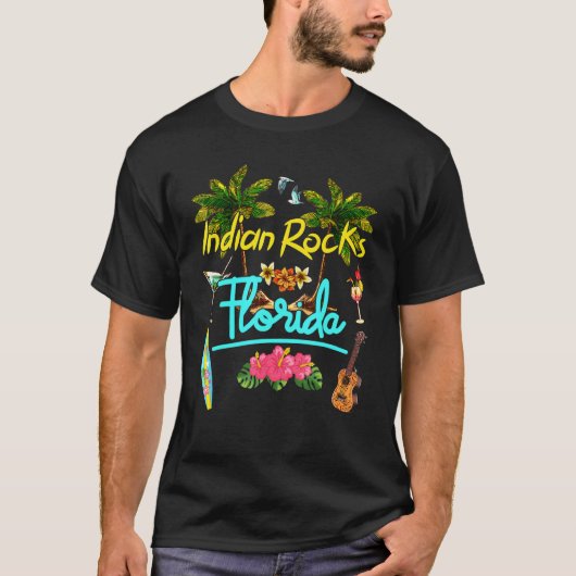 Indian Rocks Florida Beach Summer Palm Sun Set Pal T-Shirt (Vorderseite)