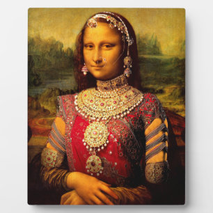 Indian Royal Monalisa - Tabop Platte with Easel Fotoplatte
