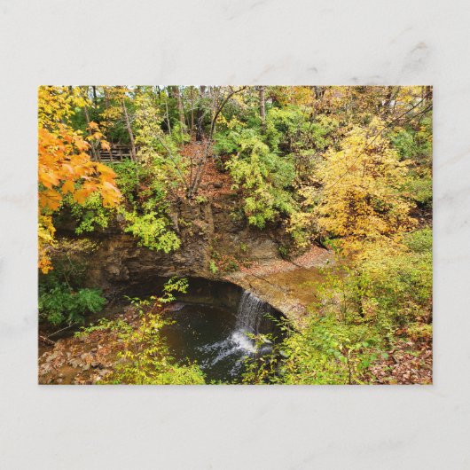 Indian Run Falls Park im Herbst, Dublin, Ohio Postkarte (Vorderseite)