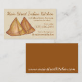 Indian Samosas Restaurant Food Cooking Koch Visitenkarte (Vorne/Hinten)
