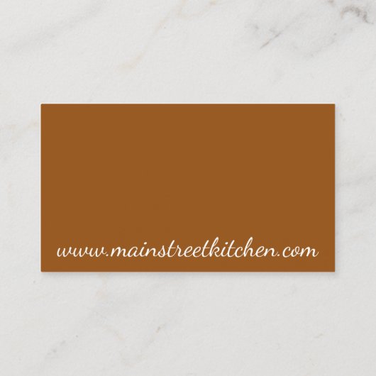 Indian Samosas Restaurant Food Cooking Koch Visitenkarte (Rückseite)