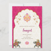 Indian Sangeet Einladung & indische Hochzeitkarten (Vorderseite)