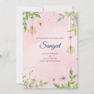 Indian Sangeet Einladung & indische Hochzeitkarten