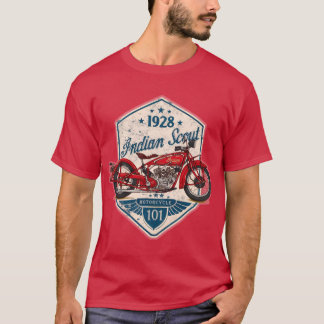 Indian Scout 101 1928 Vintage Retro Motorrad T-Shirt