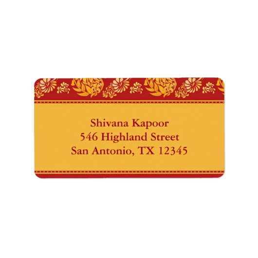 Indian Shipping Address Label Adressaufkleber (Vorne)