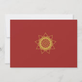 Indian SIkh Ik Onkar Wedding Invite Mehndi Sangeet Einladung (Rückseite)