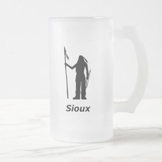 Indian Sioux Mattglas Bierglas (Rechts)