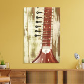 Indian Sitar String Instrument Leinwanddruck (Insitu (Wohnzimmer))