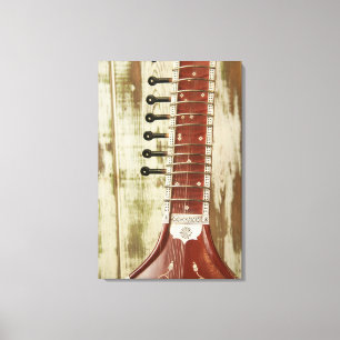 Indian Sitar String Instrument Leinwanddruck