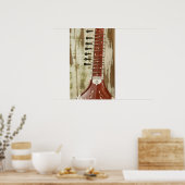 Indian Sitar String Instrument Poster (Küche)
