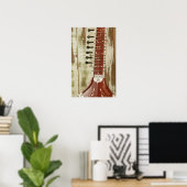 Indian Sitar String Instrument Poster (Heimbüro)