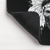 Indian Skull Rag , Indianerattoo, Zany Br Mousepad (Ecke)