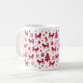 Indian Spitz Christmas Design Kaffeetasse (Vorderseite Links)