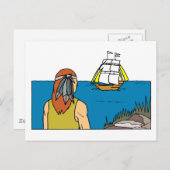 Indian Spots Mayflower Postkarte (Vorne/Hinten)