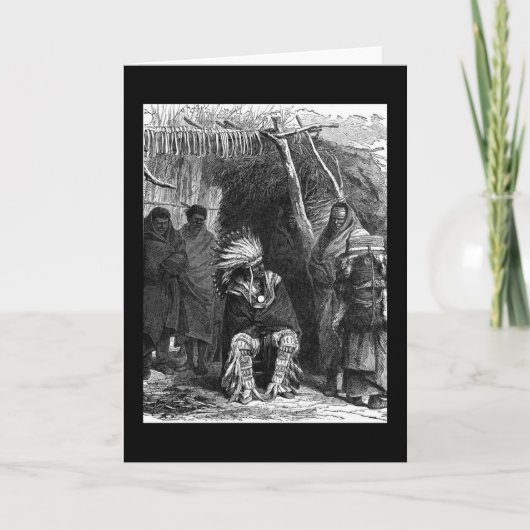 Indian Stamm Grußkarte Karte (Vorderseite)