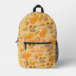 Indian Street Food Pattern Colorful Festive Chai  Bedruckter Rucksack