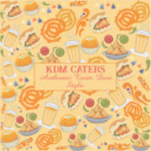 Indian Street Food Pattern farbenfrohe festliche C Aufkleber (Vorderseite)