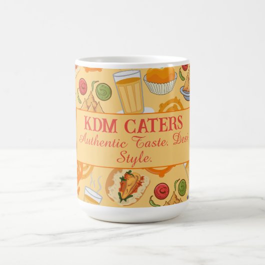 Indian Street Food Pattern farbenfrohe festliche C Kaffeetasse (Mittel)