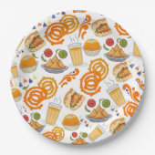 Indian Street Food Pattern farbenfrohe festliche C Pappteller (Vorderseite)