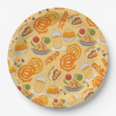 Indian Street Food Pattern farbenfrohe festliche C Pappteller (Vorderseite)