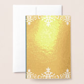 Indian Style Blue Gold Damask Einladung (Rückseite mit Umschlag)