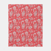 Indian Style Paisley Floral Seamless Pattern Fleecedecke (Vorderseite)