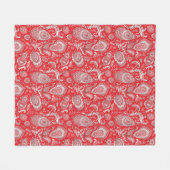 Indian Style Paisley Floral Seamless Pattern Fleecedecke (Vorderseite (Horizontal))