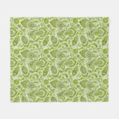 Indian Style Paisley Floral Seamless Pattern Fleecedecke (Vorderseite (Horizontal))
