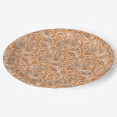 Indian style paisley floral seamless pattern pappteller (Schrägansicht)