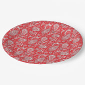 Indian style paisley floral seamless pattern pappteller (Schrägansicht)