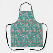 Indian style paisley floral seamless pattern schürze (Vorderseite)