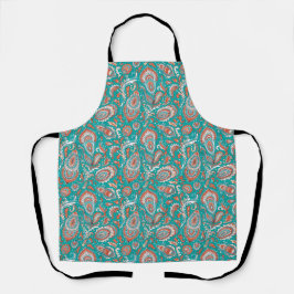 Indian style paisley floral seamless pattern schürze