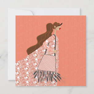 Indian Summer Boho Look Illustrationskunstkarte Einladung