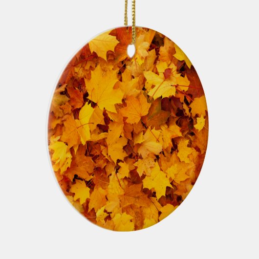 Indian Summer Golden Blätter Keramik Ornament (Rechts)