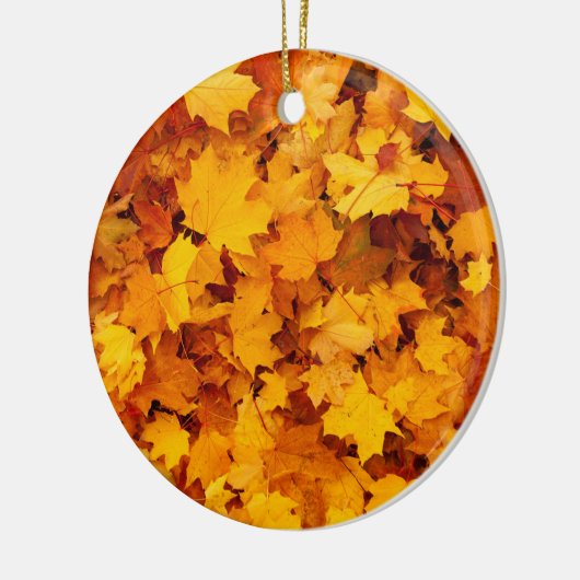 Indian Summer Golden Blätter Keramik Ornament (Links)
