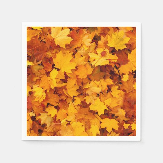 Indian Summer Golden Blätter Serviette (Vorderseite)
