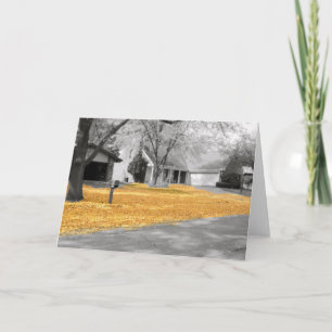 Indian Summer Golden Leaves Grußkarte Karte