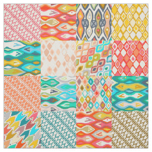 Indian Summer ikat-Patches Stoff