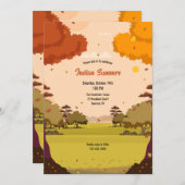 Indian Summer Party Einladungen (Vorne/Hinten)