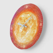 Indian Sun - Wall Clock Große Wanduhr (Winkel)