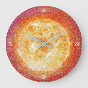Indian Sun - Wall Clock Große Wanduhr