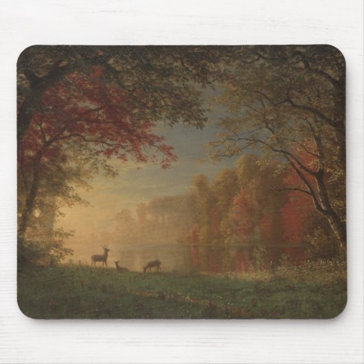 Indian Sunset Deer am See Mousepad (Vorne)